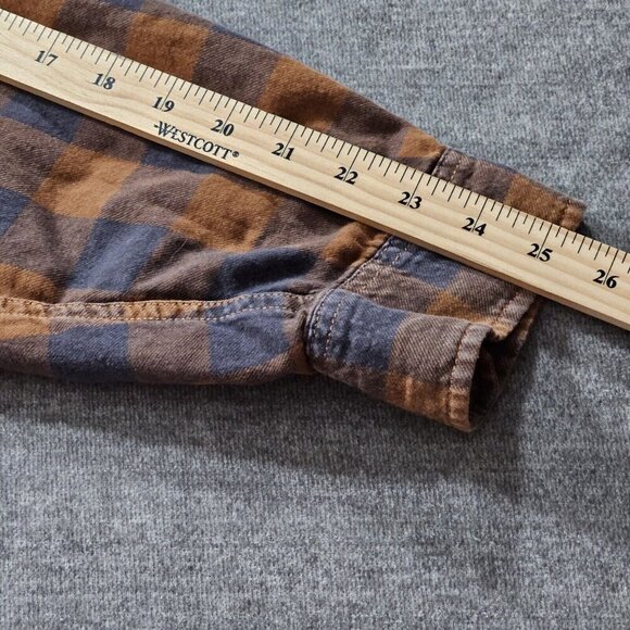 Harley Davidson Shirt Mens XL Plaid Pocket Snap Buttons Patch Biker Rugged FLAW - Picture 6 of 16